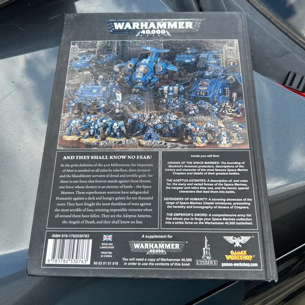 Warhammer 40k Codex Space Marines Hardcover Games Workshop 9781782530763